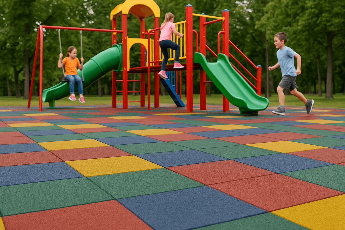 pisos de goma en areas infantiles