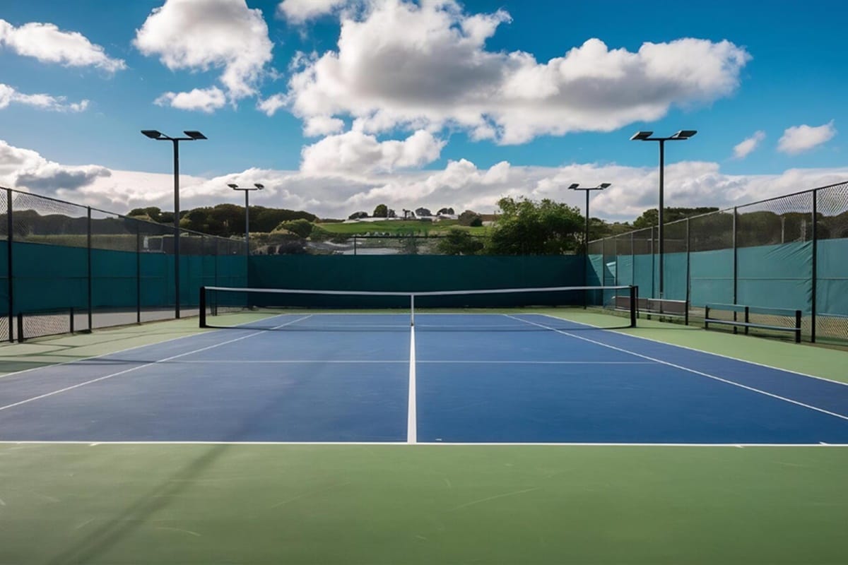 pintura lisa o rugosa para canchas de tenis